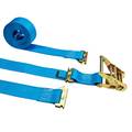 Us Cargo Control 2" x 20' Blue E-Track Ratchet Strap w/ Double-Fitted End 5320SEFCLE-BLU